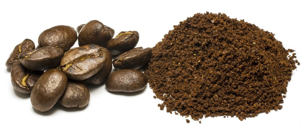 coffee, beans, coffee powder